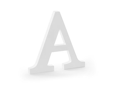 Wooden letter A, white, 21.5x20cm