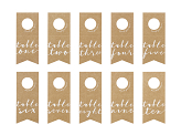 Table numbers - bottles hangers, 8x18.5cm (1 pkt / 10 pc.)