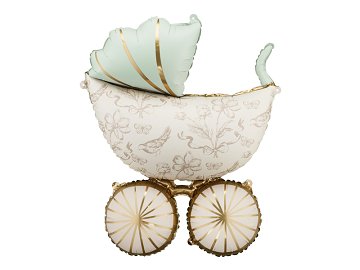 Foil Balloon Baby Carriage, 67x96 cm, mix.