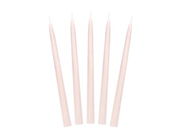 Taper candle, matt, nude, 24cm (1 pkt / 10 pc.)