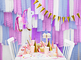 Holographic party hats, gold, 16cm (1 pkt / 6 pc.)