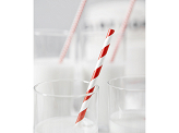 Paper Straws, red, 19.5cm (1 pkt / 10 pc.)