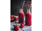 Paper Straws, red, 19.5cm (1 pkt / 10 pc.)
