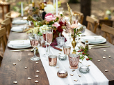 Candle holder, rose gold, 8cm (1 pkt / 4 pc.)