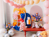 Number Frame '3' for Latex Balloons, 126cm, Silver