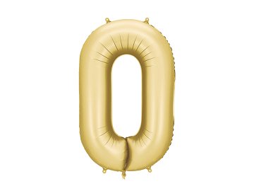 Foil Balloon Number '0', 86 cm, gold