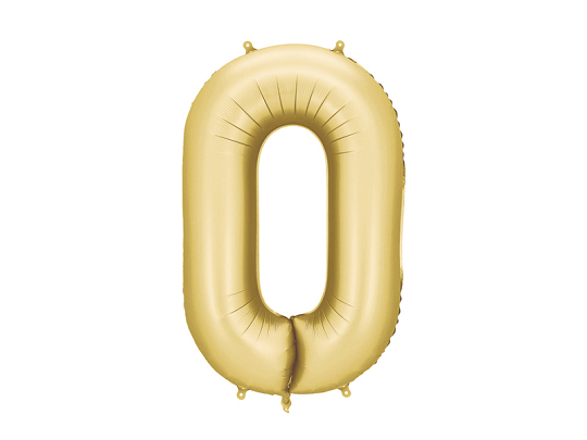 Foil Balloon Number '0', 86 cm, gold