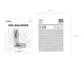 Foil Balloon Letter ''L'', 35cm, silver