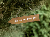 Wooden signpost Ceremony, 36x7.5cm