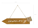 Wooden signpost Ceremony, 36x7.5cm