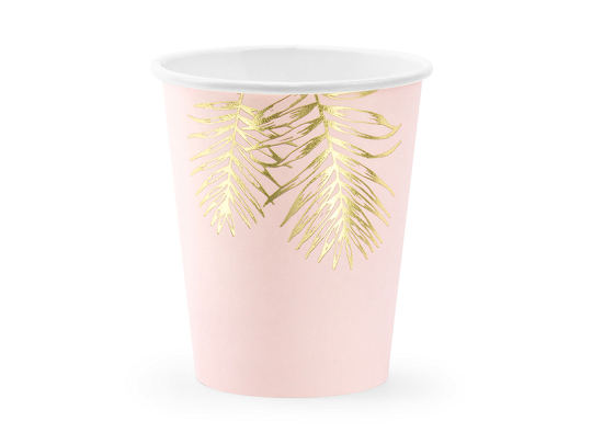 Cups Leaves, light pink, 220ml (1 pkt / 6 pc.)