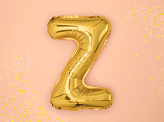 Foil Balloon Letter ''Z'', 35cm, gold