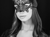 Lace carnival mask, black, 20 x 11 cm