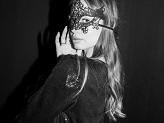 Lace carnival mask, black, 20 x 11 cm