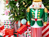 Standing foil balloon Nutcracker, 34x85cm, mix