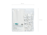 Balloon stick with cups, 30 cm, white (1 pkt / 100 pc.)