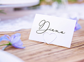 Place card holders Hearts, silver, 2.5 cm (1 pkt / 10 pc.)
