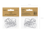 Place card holders Hearts, silver, 2.5 cm (1 pkt / 10 pc.)