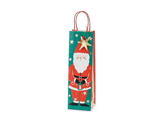 Gift bag Santa, 11x36x10 cm, mix