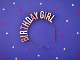 Headband Birthday Girl, mix