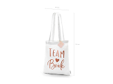 Tote bag - Team bride, white, 39x42cm