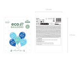 Eco Balloons 26 cm, Happy Birthday, blue (1 pkt / 5 pc.)