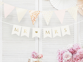 Banner Mr Mrs, white, 15 x 85 cm