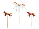 Cupcake toppers - Horses, 13 cm, mix (1 pkt / 6 pc.)