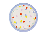 Plates Confetti, 23 cm, mix (1 pkt / 6 pc.)