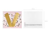 Mirror letter ''V'', gold,  61x60 cm