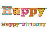 Banner Happy Birthday,16 x 166cm