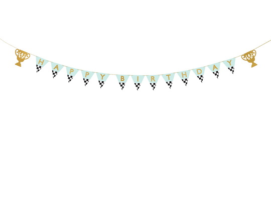 Banner Happy Birthday Trophy Cup, 2.5 m, mix