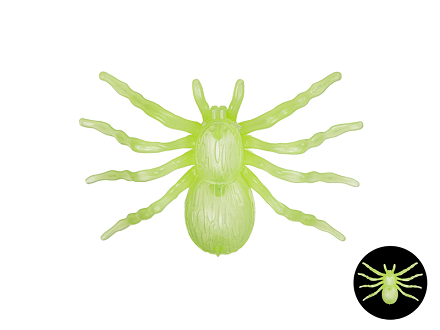 Large glow-in-the-dark spiders