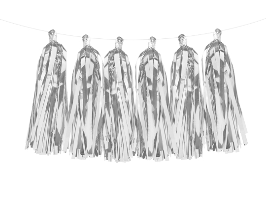 Tassel garland, silver