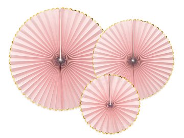 Decorative Rosettes Yummy, light pink (1 pkt / 3 pc.)