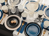 Paper Napkins, dark blue, 33x33 cm (1 pkt / 6 pc.)
