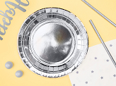 Plates, silver, 18cm (1 pkt / 6 pc.)