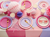 Paper Plates, light pink, 18 cm (1 pkt / 6 pc.)
