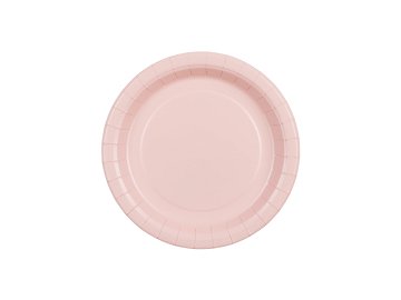 Paper Plates, light pink, 18 cm (1 pkt / 6 pc.)