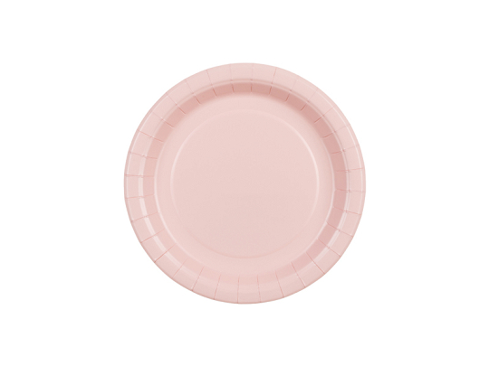 Paper Plates, light pink, 18 cm (1 pkt / 6 pc.)