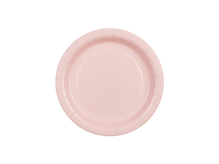 Paper Plates, light pink, 18 cm