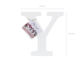 Wooden letter Y, white, 19x20m