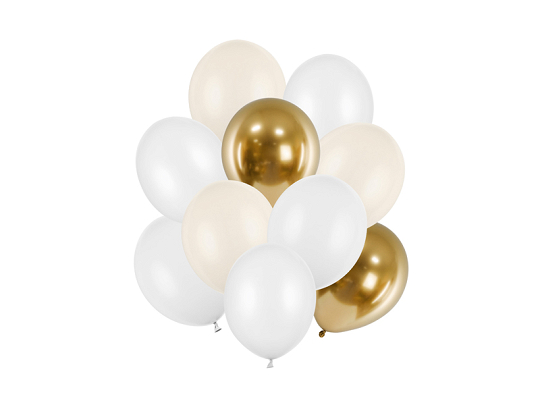 Latex balloons set, mix (1 pkt / 10 pc.)