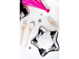 Paper Plates Star, silver, 18cm (1 pkt / 6 pc.)