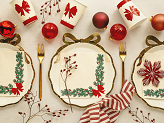 Napkins Christmas garland, 33x33 cm, beige (1 pkt / 20 pc.)