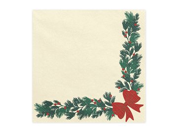 Napkins Christmas garland, 33x33 cm, beige (1 pkt / 20 pc.)