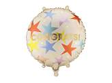 Foil balloon tablet ''Congrats'', 35x35 cm, mix