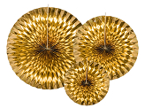 Decorative Rosettes, gold (1 pkt / 3 pc.)