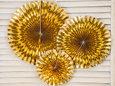 Decorative Rosettes, gold (1 pkt / 3 pc.)