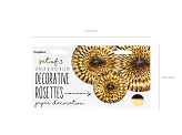 Decorative Rosettes, gold (1 pkt / 3 pc.)